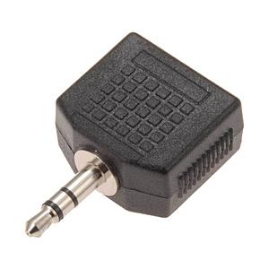 オーム電機 スプリッター　ステレオミニ2口分岐アダプター　AUD-P3028S