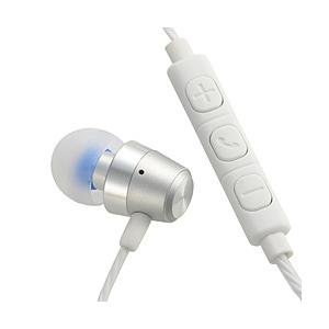 オーム電機 スマホ対応片耳イヤホン カナル型 AudioComm シルバー HP-B171N-S ［...