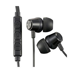 オーム電機 スマホ対応イヤホン カナル型 AudioComm ブラック HP-B172N-K ［φ3...
