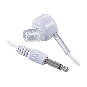 オーム電機 イヤホン カナル型 片耳  ホワイト EAR-B351-W ［φ3.5mm ミニプラグ］