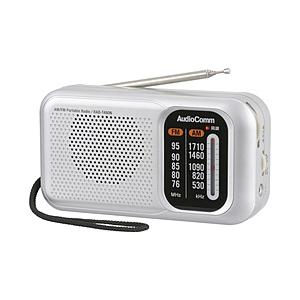 オーム電機 スタミナポータブルラジオ AudioComm  RAD-T460N ［ワイドFM対応 /...