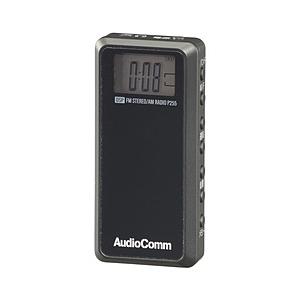 オーム電機 デジタル選局ライターラジオ AudioComm  RAD-P255N ［ワイドFM対応 ...
