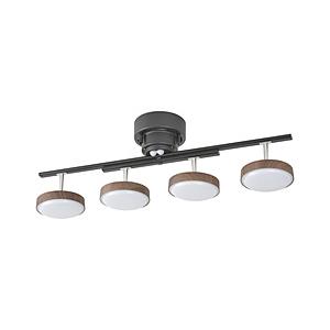 オーム電機 LED4灯シーリングライト ダークブラウン   LT-YLS4RC-K ［8畳 /電球色...