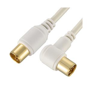 オーム電機 2.0m TV接続ケーブル 4K8K 2C I-L型   ANT-C2S2SL-W