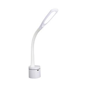 オーム電機 LEDデスクスタンド USBポート付き 昼光色  ホワイト DS-LS16MUGU-W ...