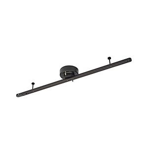 オーム電機 ライティングダクトレール 引掛けシーリング直接設置式 1m  ブラック ORL-C100AK