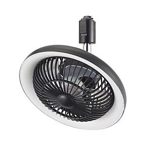 オーム電機 ファン付きLEDレールライト ライティングダクト用  ブラック ORL-FL01-K ［...