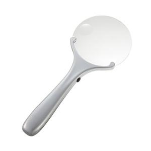 オーム電機 L-ZOOM ハンドルーペ3 シルバー LH-M01HL90-3-S