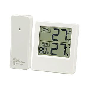 オーム電機 室外の気温が分かる温湿度計  ホワイト TEM-701-W ［デジタル］