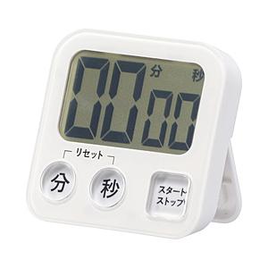 オーム電機 大画面デジタルタイマー  ホワイト COK-T131-W