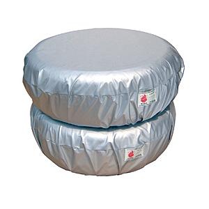 アラデン BTA1S　クルマ用　防炎タイヤカバ一Sサイズ 　1本収納用×2枚入　適合目安：軽自動車用