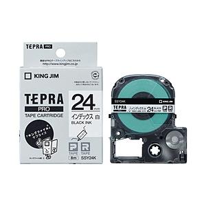 キングジム インデックスラベル 24mm（白色テープ/黒文字）　SSY24K [振込不可]