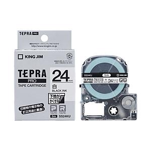 キングジム SS24KU（テプラPROテープカートリッジ/下地がかくせるラベル/24mm幅/5m巻）...