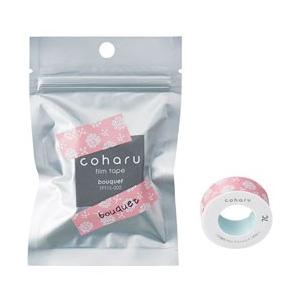 キングジム 「こはる」専用フィルムテープ（ブーケ／黒文字／15mm幅）　TPT15-002