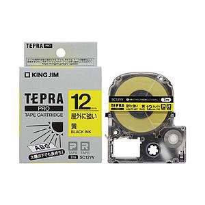 キングジム PROテープカートリッジ　屋外に強いラベル TEPRA(テプラ) PROシリーズ 黄 S...