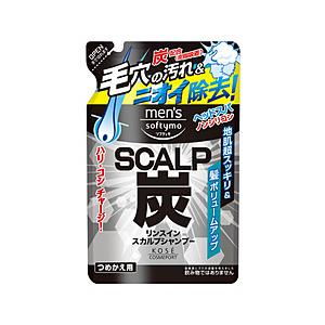 コーセーコスメポート 【メンズソフティモ】 リンスインスカルプシャンプー 炭 つめかえ用（400ml）｜y-sofmap