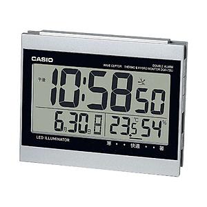 CASIO(カシオ) DQD-720J-8JF （シルバー）　電波目覚まし時計 「ウェーブセプター」...