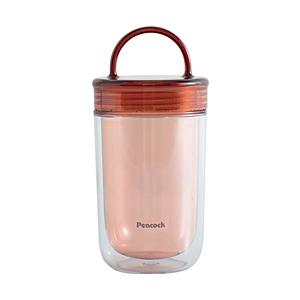 ピーコック クリアボトル（ダブルウォール）スクリュータイプ　0.34L  ブリック PPA-35XR