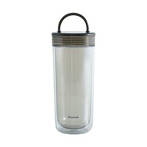 ピーコック クリアボトル（ダブルウォール）スクリュータイプ　0.48L  スモーク PPA50XH ...