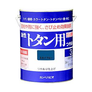カンペハピオ 130-5993 ALESCO カンペ 油性トタン用3Lスカイブルー