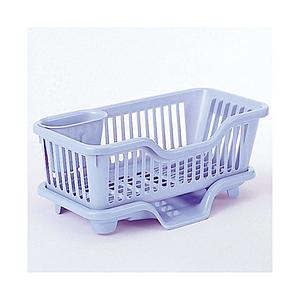 サンコー 皿立て水切りカゴ縦型スリム ブルー 05195 ブルー