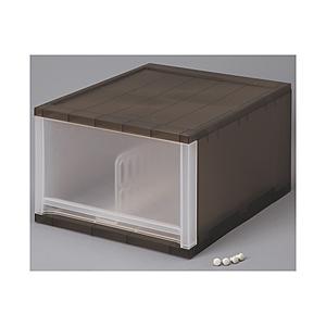 サンコープラスチック BRIO　A4深1段ケース（ブラウン）   42708