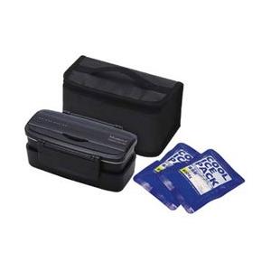 スケーター モダンプラス　保冷材バッグ付きタイトランチBOX2段900ml　BK KCPOW5T ブ...