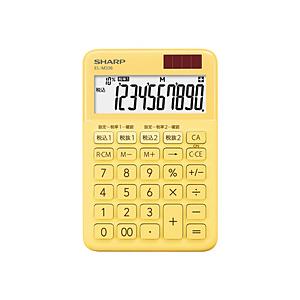 SHARP(シャープ) ミニナイスサイズ電卓  イエロー系 EL-M336-YX ［10桁 /W税率...