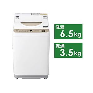 SHARP(シャープ) 縦型洗濯乾燥機 ゴールド系 ES-T6GBK-N ［洗濯6.5kg