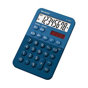 SHARP(シャープ) ミニミニナイスサイズ電卓（8桁）　EL-760R-AX （ブルー系） 【86...