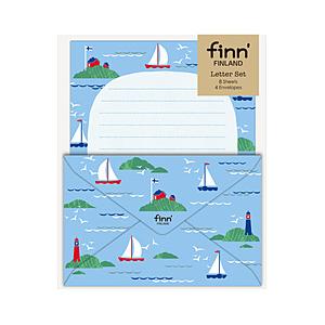 セキセイ FINN-7913 フィンダッシュ　レターセット 　ヨット