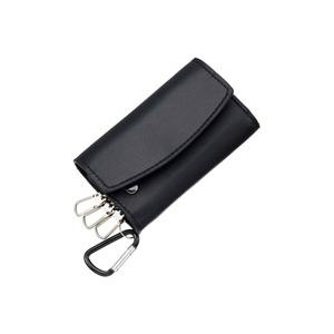 星光産業 車内用品　EXEA(エクセア)　本革調キーケース　カラー：ブラック（３連フック）