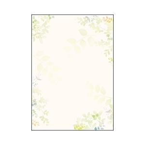 ササガワ デザインペーパー フラール グリーンズ （A4サイズ：10枚）　4-3007