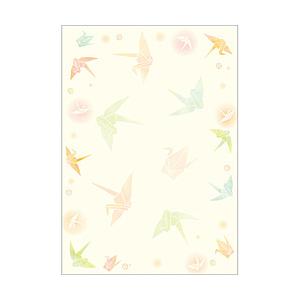 ササガワ 〔各種プリンタ〕和柄用紙 和ごころ 0.18mm [A4 /10枚] 折り鶴 4-1037