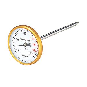 佐藤計量器製作所 アスファルト用温度計  白板 2150-20