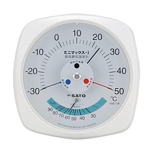 佐藤計量器製作所 佐藤　ミニマックス1型最高最低温度計（湿度計付き）　（7308−00） 7308-...