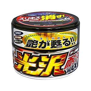 プロスタッフ S61　洗車用品　ボディーワックス　光沢耐久ワックス　ダーク車用　厚手ぺフ付きスポンジ...