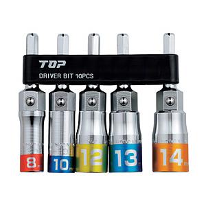 TOP工業 ＴＯＰ　電動ドリル用マルチソケットセット   ECS-814S