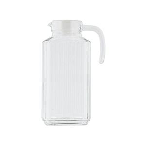 ベストコ ガラス ピッチャー 1.7L クアドロピッチャー  ホワイト ND-2357