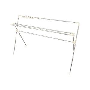 ベストコ ダブルバーで布団が乾きやすい 伸縮ふとん干し ハンガーフック付   NY-274