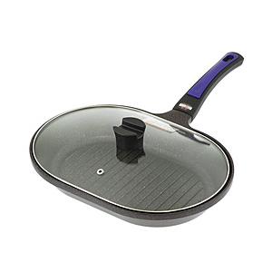 ベストコ ベストコ グリルパン 魚焼き ガラス蓋付 IH ガス火対応 ヴォランテ ネオパープル ダイ...