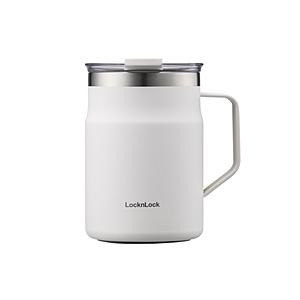 ベストコ マグカップ ふた付き 保温 保冷 ステンレス 475ml ロック＆ロック メトロ  ホワイ...