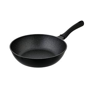 ベストコ 深型フライパン 28cm ガス火専用 軽すぎるフライパン  ブラック NM-386