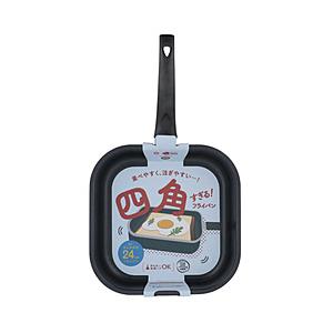 ベストコ フライパン 24cm IH ガス火対応 四角すぎる！フライパン   ND-3633