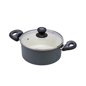 ベストコ 両手鍋 20cm キャセロール セラミック IH ガス火対応 アリエッタセラミック  ダー...