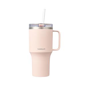 ベストコ タンブラー 820ml ストロー 取っ手付き 保冷 保温 大容量 ロック＆ロック メトロ ...