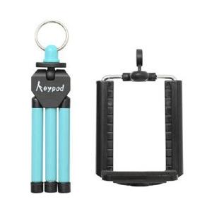 ETSUMI ミニ三脚 キーポッドwithスマートフォンアダプター ブルー E-2119