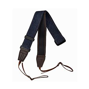 ETSUMI エツミ 一眼レフ用ストラップ ワイドデニムストラップ  ネイビー E-2517