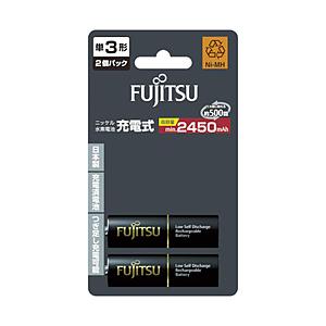 FUJITSU(富士通) 【単3形ニッケル水素充電池】　2本　FUJITSU　充電式電池　高容量タイ...