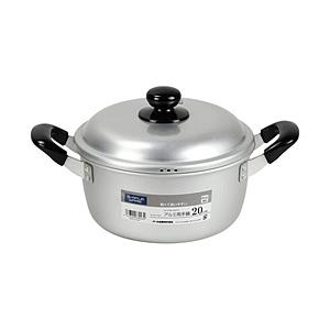 パール金属 シンプルウェア アルミ両手鍋20cm ガス火専用   HW-7023